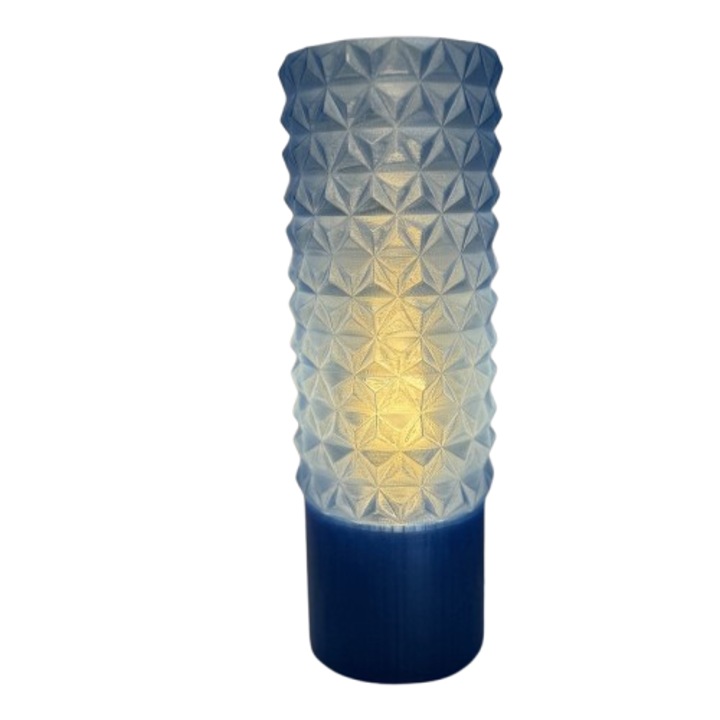Lampă decorativă Foxwood, geometică, albastră, 12 cm, LED E14