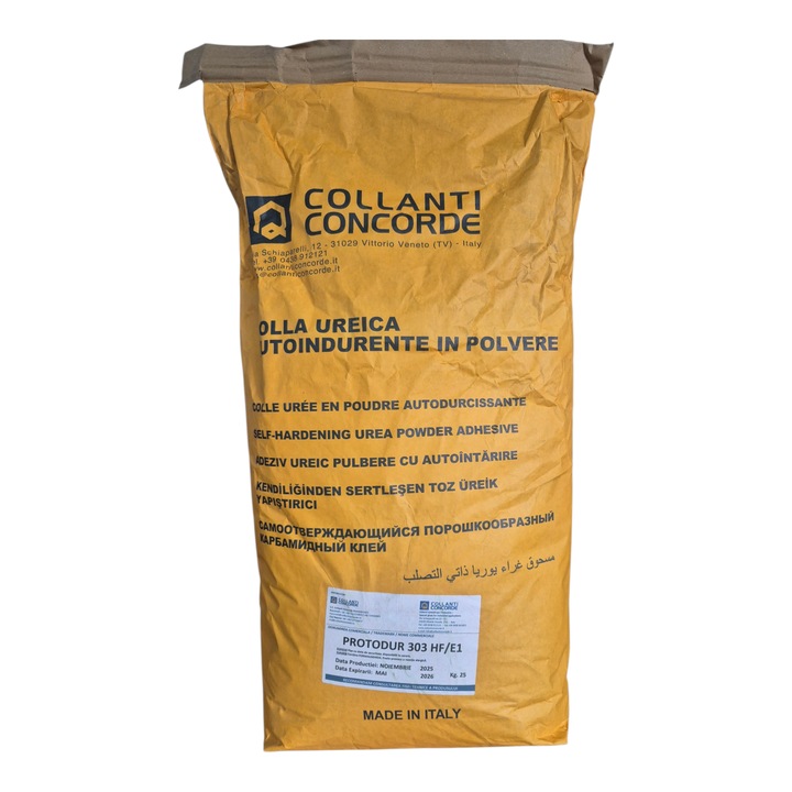 Praf adeziv autointaritor Protodur 303 HF, 25 kg, pentru presarea furnirelor, culoare albă