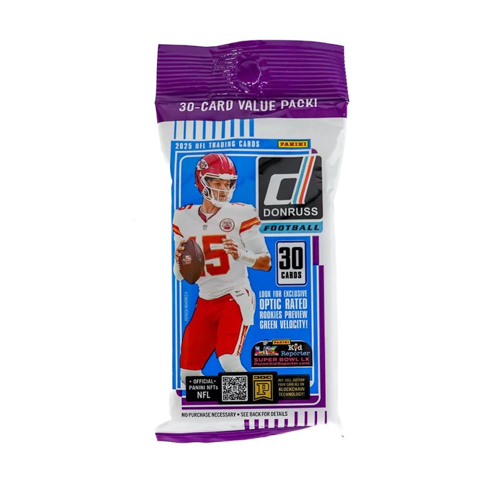 2025 Panini Donruss Football Jumbo Value Csomag (30db Amerikai Focis Kártya)