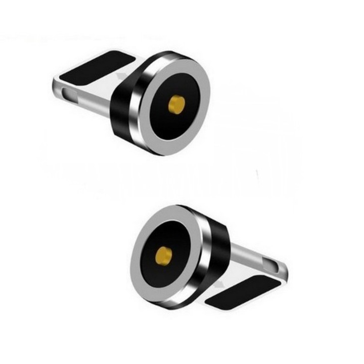 Set 2 adaptoare cablu USB magnetic Lightning pentru iPhone, dimensiuni 10x8x6mm