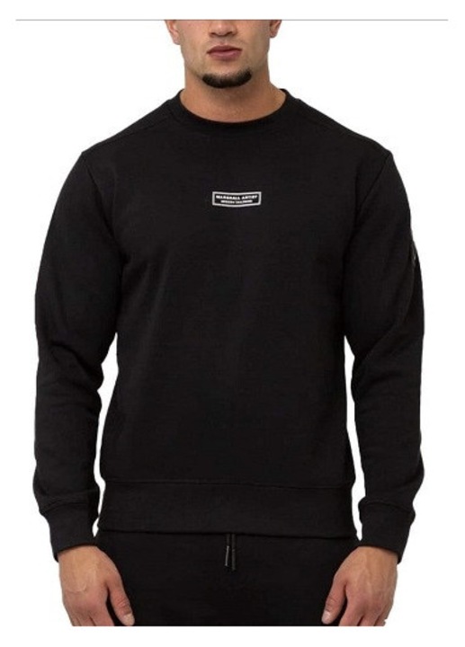 Bluza Marshall Artist Siren Crew Neck Relaxed Fit, Bumbac, Negru, S