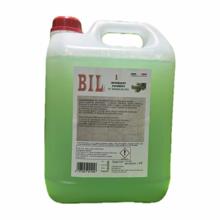 Detergent universal Tuto BIL 1 PAVIMENTI, lichid, miros de pin, 5L