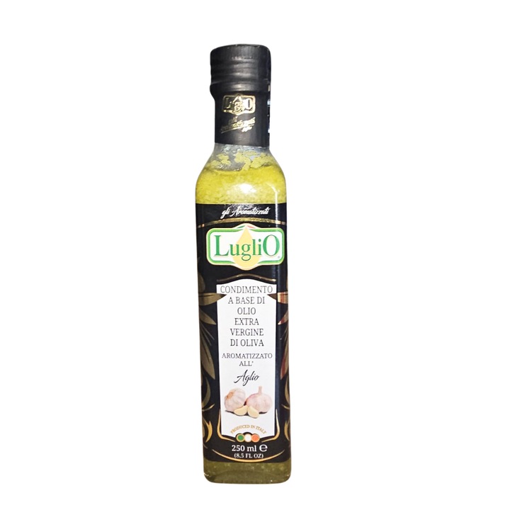 Ulei de masline extravirgin aromatizat cu usturoi, Luglio, 250ml