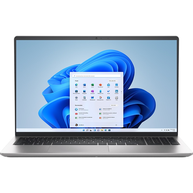 Laptop DELL 15.6'' Pro 15 Essential PV15250, FHD 120Hz, Procesor Intel® Core™ i7-1355U (12M Cache, up to 5.00 GHz), 16GB DDR5, 512GB SSD, Intel Integrated Graphics, Win 11 Pro, Platinum Silver, 3Yr ProSupport