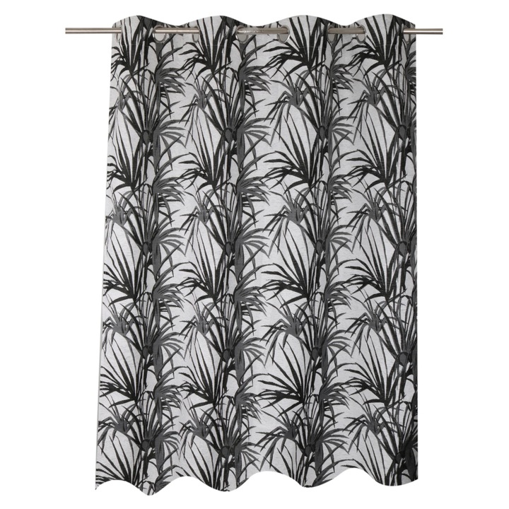 Draperie Caressa, TL062120BL, chenille, negru, semiopac, 140 x 240 cm