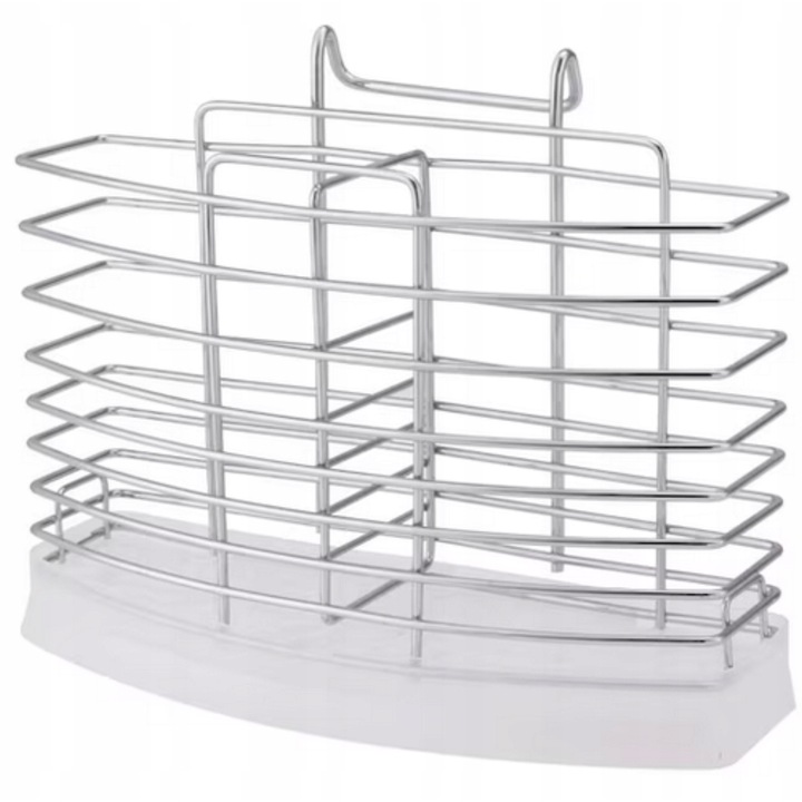 Suport tacamuri Argodom, organizator 2 compartimente, inox, 16x10.5x6cm