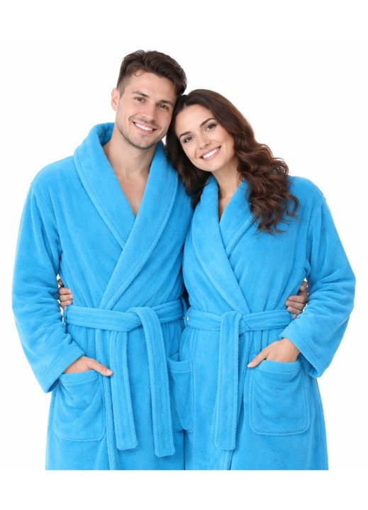 Halat de baie albastru