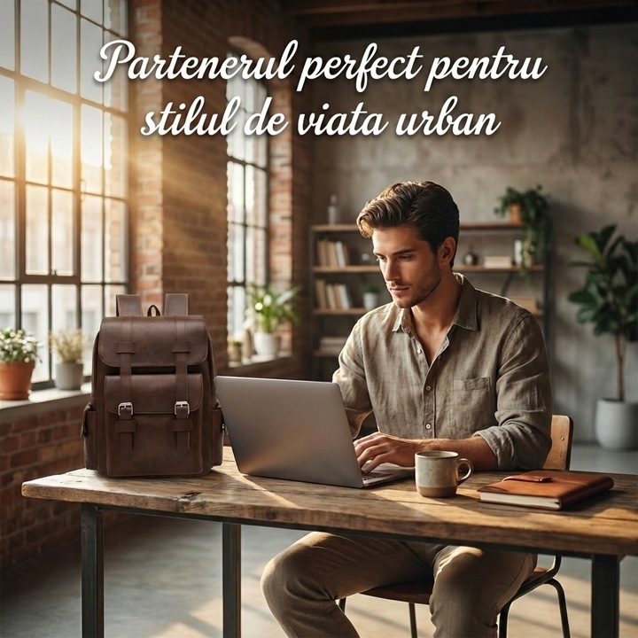 Бизнес и пътна раница, многофункционална, против изпотяване, винтидж стил, ежедневна, водоустойчива раница, за всеки ден, за лаптоп 15,6 инча, дрехи, аксесоари, капацитет 20 - 30 л, малка и елегантна, идеална за офис и училище, тъмнокафява, Alikommerce AK