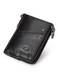 Мъжки портфейл Humerpaul от естествена кожа, анти-RFID, черен, 13x2x10см, с подвижна верижка