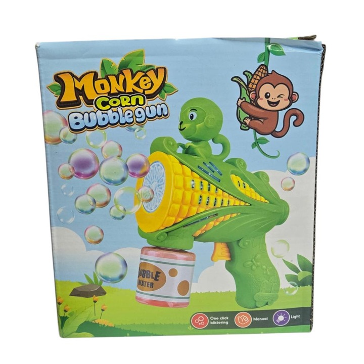 Pistol pentru baloane de săpun Piccolino, jucărie distractivă, perfectă pentru joaca în aer liber, multicolor