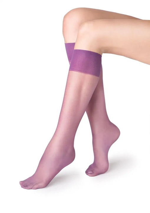 Sosete lungi dama UFKI,Marilyn, Violet, One Size