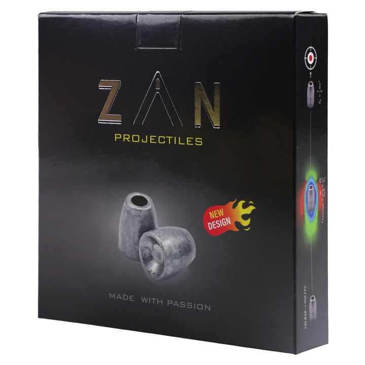 Proiectile Slug ZAN 7, 62 mm, 3, 5 g, Set 128 bucăți, plumb