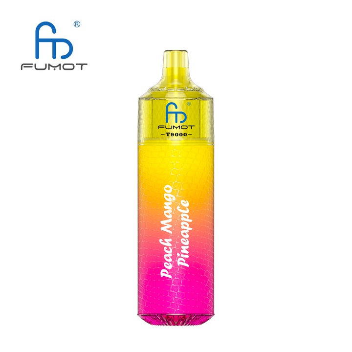 Kit tigara electronica Fumot Tornado T9000, 9000 pufuri, aroma Peach Mango Pineapple, 2ml+10ml