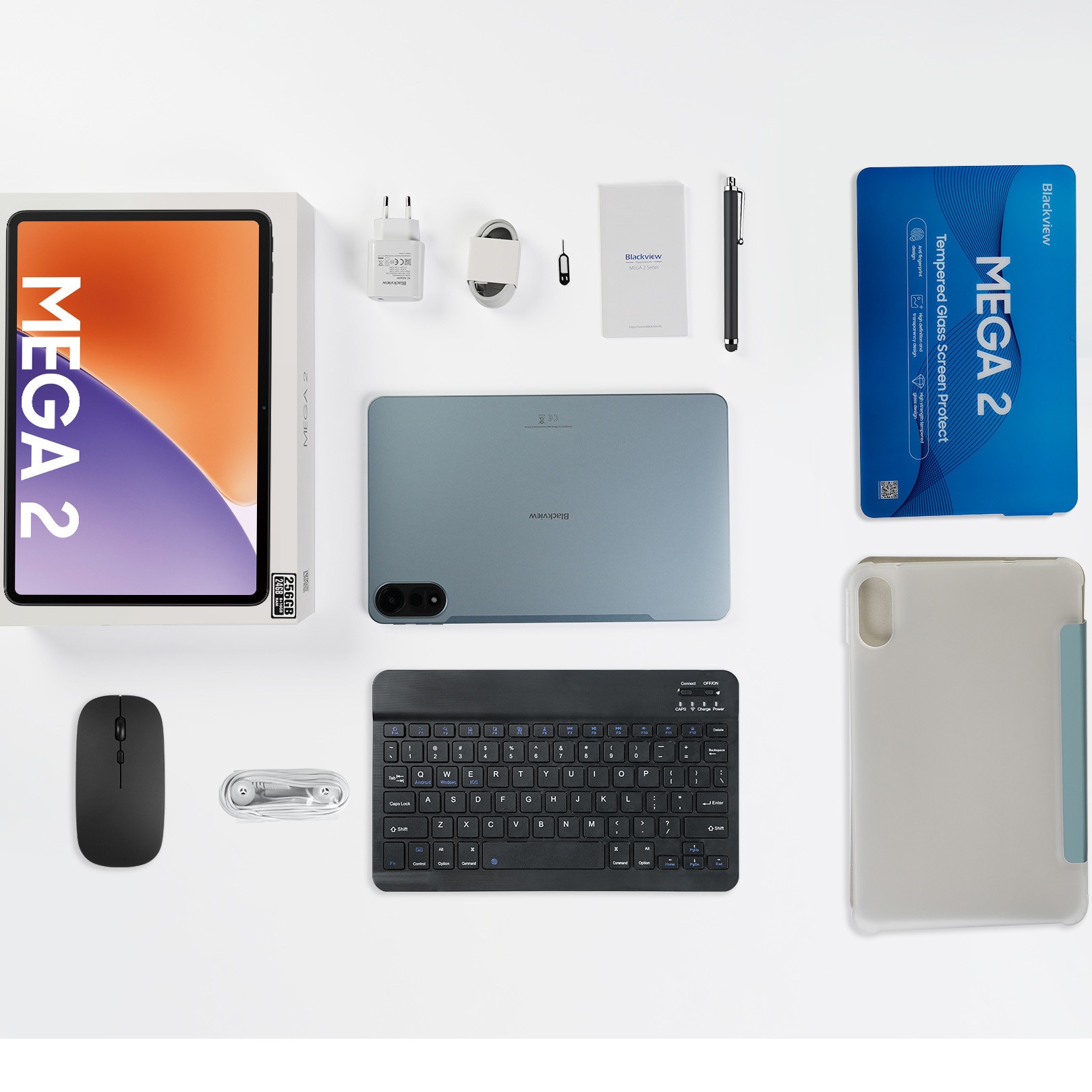 Tableta Blackview MEGA2, 12", 12GB RAM, 256GB Flash, 16MP+8MP, 9000mAh, 18W, Albastru