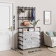 Cuier Multifunctional Pentru Hol Cu 5 Rafturi Pentru Pantofi Si 8 Carlige Duble, Organizator Haine Si Incaltaminte, Metal Si MDF, Design Modern, Montaj Usor – FABRILUX®