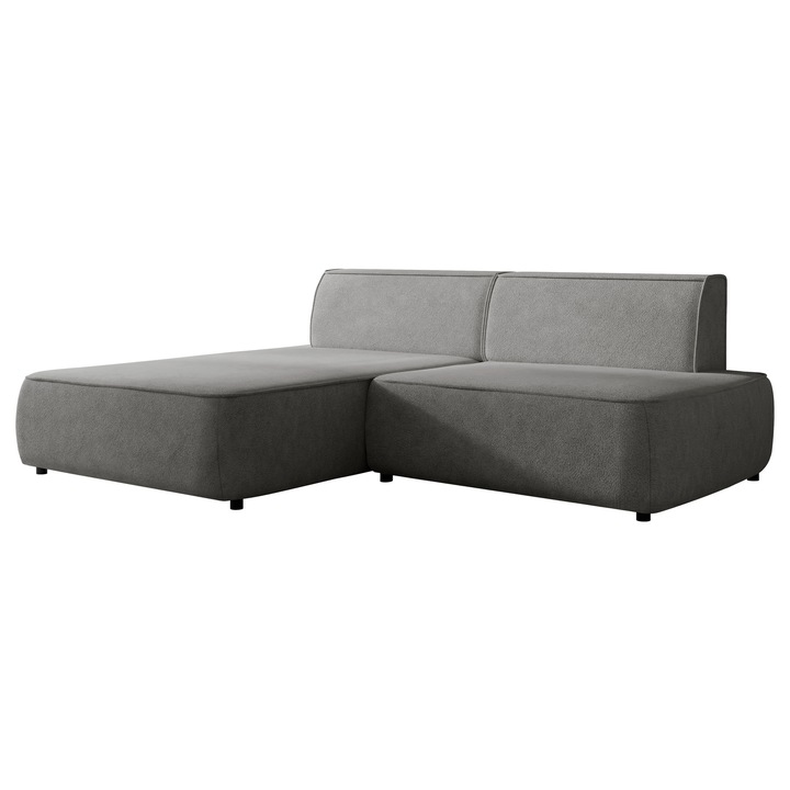 Coltar cu functie de dormit Nivessa Stanga, MIRJAN 24, antracit, 162x254x82 cm