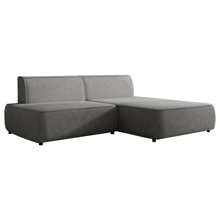 Coltar cu functie de dormit Nivessa Dreapta, MIRJAN 24, antracit, 162x254x82 cm