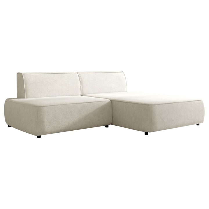 Coltar cu functie de dormit Nivessa Dreapta, MIRJAN 24, crem, 162x254x82 cm