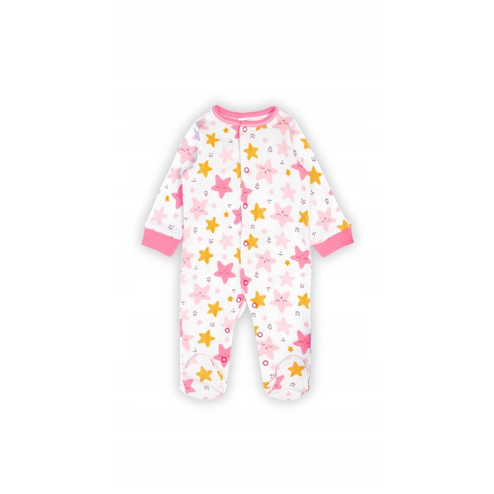 Salopetă pentru Bonito, model stele, alb, Alb