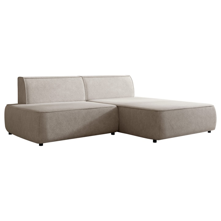 Coltar extensibil cu functie de dormit, MIRJAN 24, Nivessa, bej, 162x254x82 cm