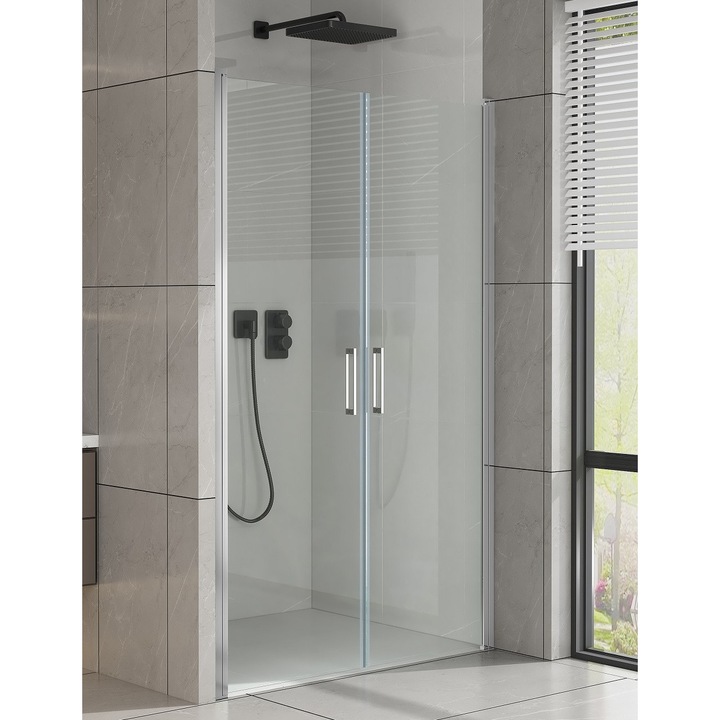 ArchiD, Zuhanyajtó, Dupla szárnyú, 6 mm nano felületű üveg, 80 cm