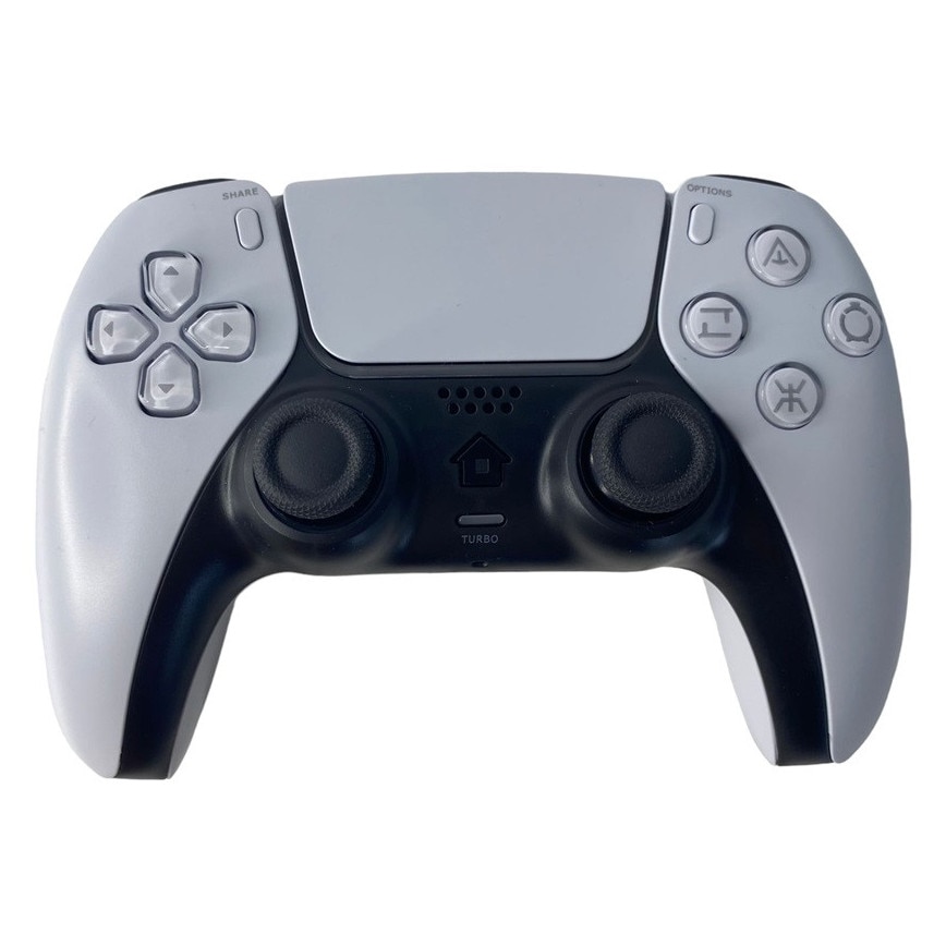 Controler Wireless Dual-Sense, Alb-negru, HAPPY JOKER, Incarcare TYPE-C, Senzor de miscare