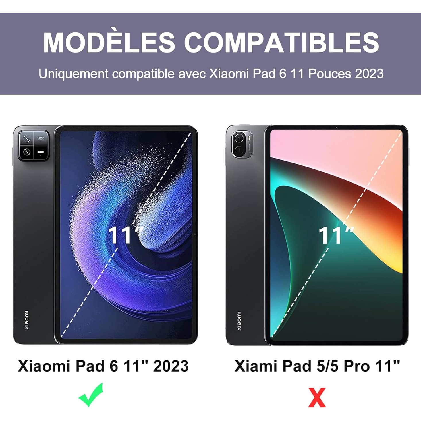 Husa si tastatura compatibil cu Xiaomi Pad 6/6 Pro 11-inch 2023 gri