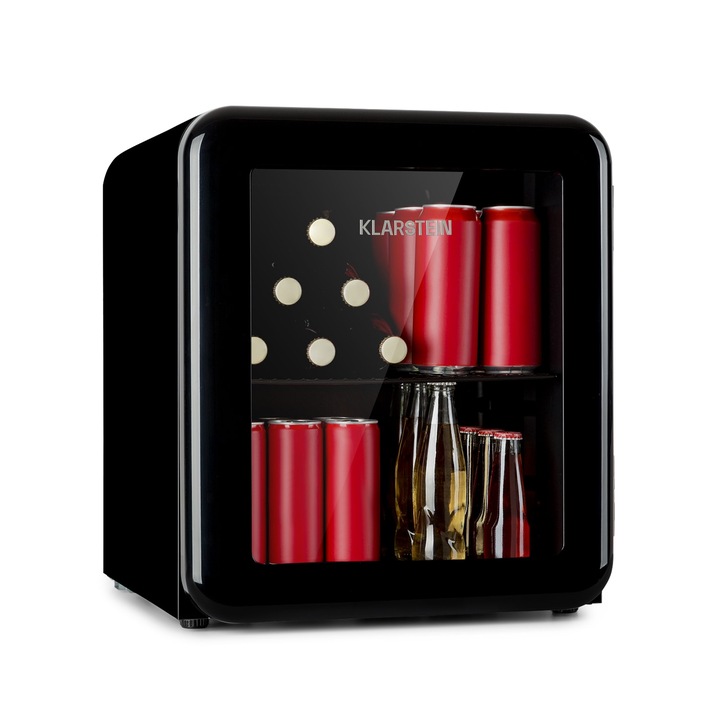 Frigider pentru băuturi Klarstein PopLife, design retro, capacitate 48 litri, 0-10C, 44x50x50cm