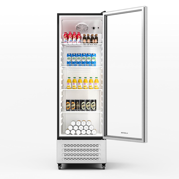 Frigider pentru băuturi Klarstein GrandCooler, 306 l, iluminare LED, cu roți, 4 rafturi, 59.5x187x56cm
