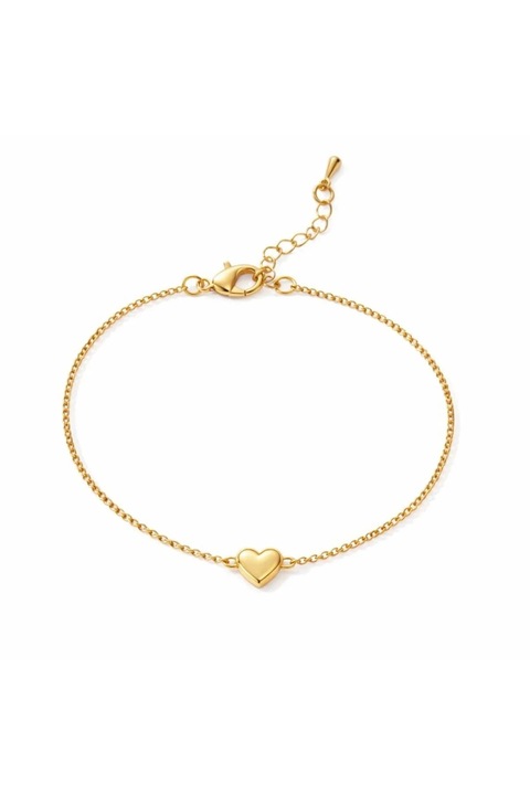 Bratara cu inima 3 placata cu aur de 18k