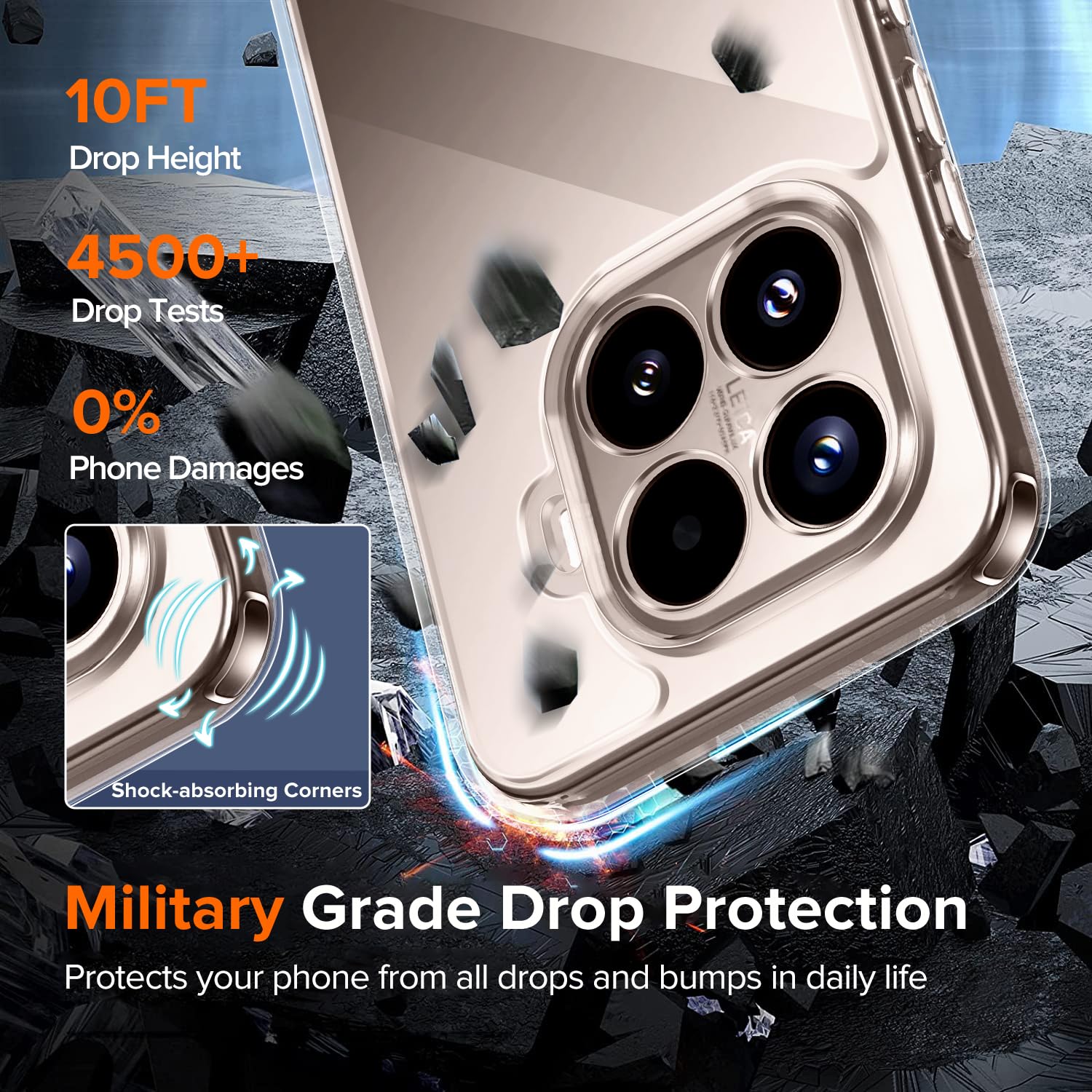 Husa transparenta anti-ingalbenire pentru Xiaomi 15T Pro 5G, protectie militara