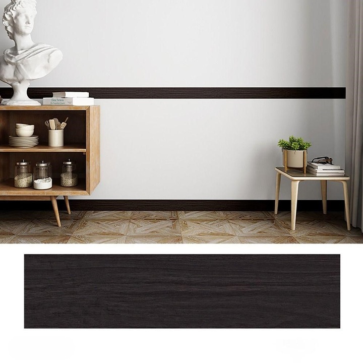 Panou autoadeziv impermeabil MaffStuff 60x12cm, gri, pentru etanșare plinte și pervazuri