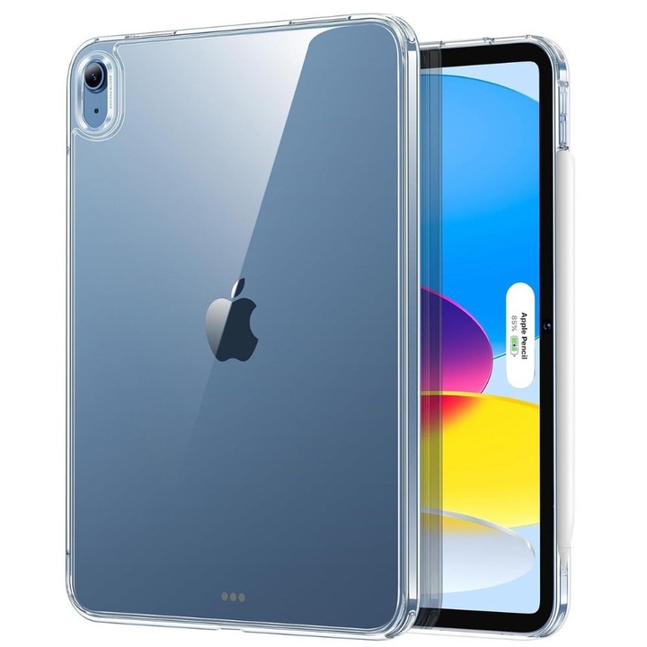 Husa compatibila cu Apple Ipad 10.9/2022, Protectie antisoc, Silicon Ultra Slim High Tech, Crystal Clear