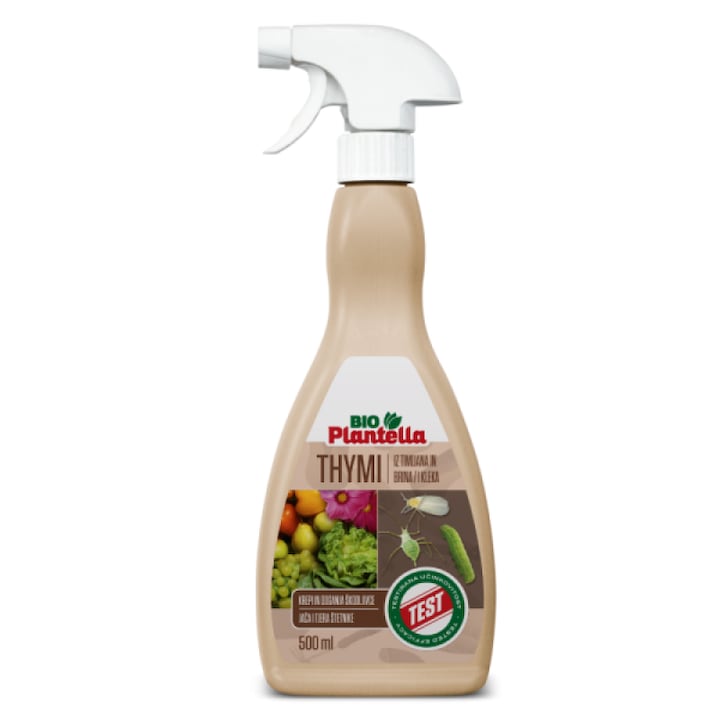 Repelent natural THYMI, Bio Plantella, 500 ml, eficient împotriva afidelor și musculiței albe, spray