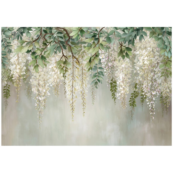 Fototapet, Frunze, Natura, Verde, 150x105 cm, Modern, Vlies, Tapet, Pentru Dormitor, Camera, Living, Perete, Decorare, 16356VX3