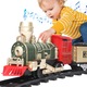 Juksun játékvonat, mozdony és sínek, hang- és fényeffektusok, élénk karácsonyi design, 57.5x8.9cm