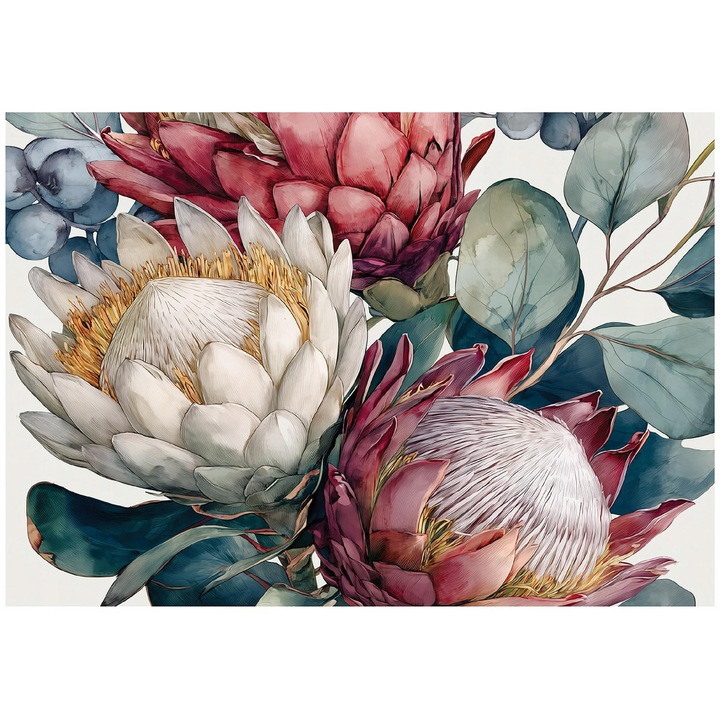 Fototapet, Flori, 400x280 cm, Modern, Vlies, Tapet, Pentru Dormitor, Camera, Living, Perete, Decorare, 16443VX8