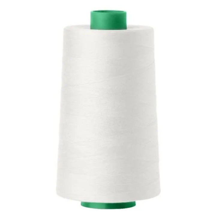 Ata de cusut finete 180, con 5000 m, ideala pentru imbracaminte usoara, 100% poliester Talia Ariadna, alb
