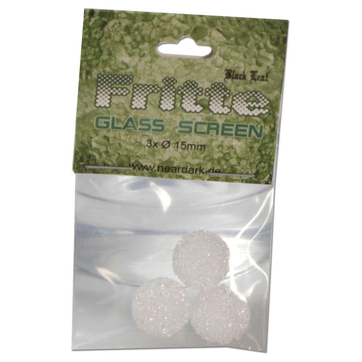 Set 3 site din sticla borosilicata Black Leaf, 15mm, pentru filtrare fumat