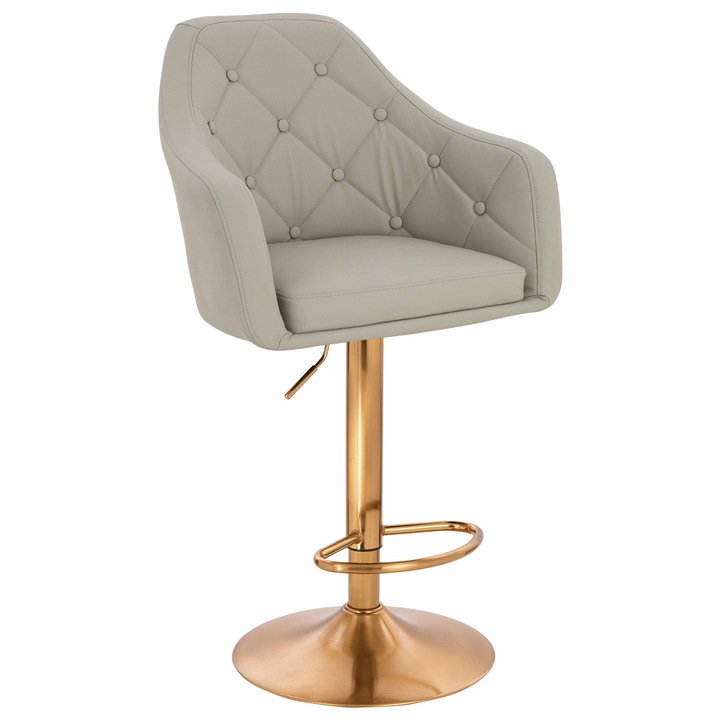 Scaun de birou, Votana, HR831W, Piele Ecologica Premium Soft, Baza Aurie, Culoare