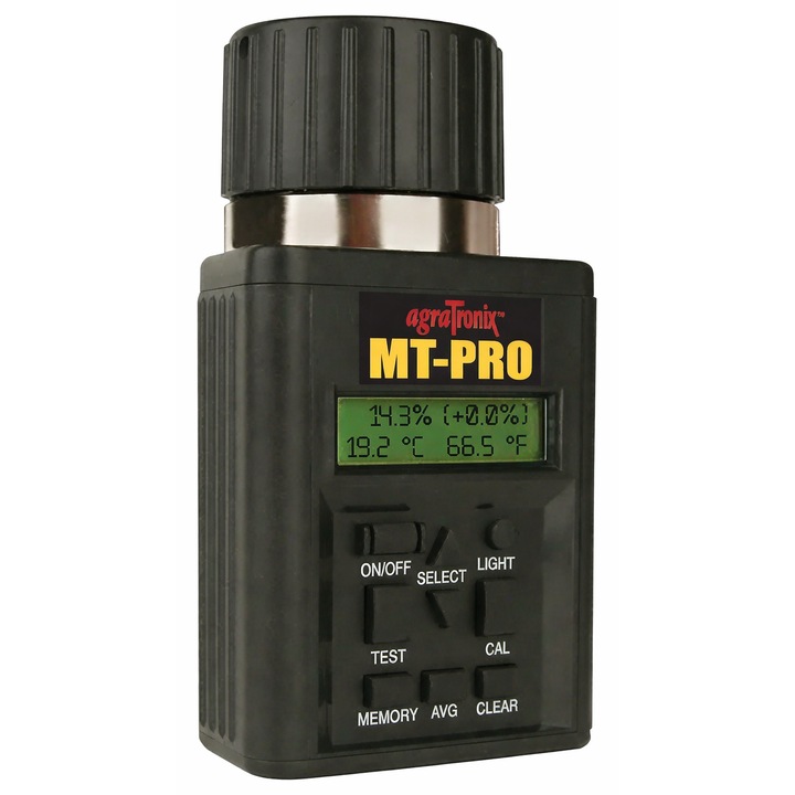 Umidometru AGRATRONIX 5-40%, ecran iluminat, husa de protectie