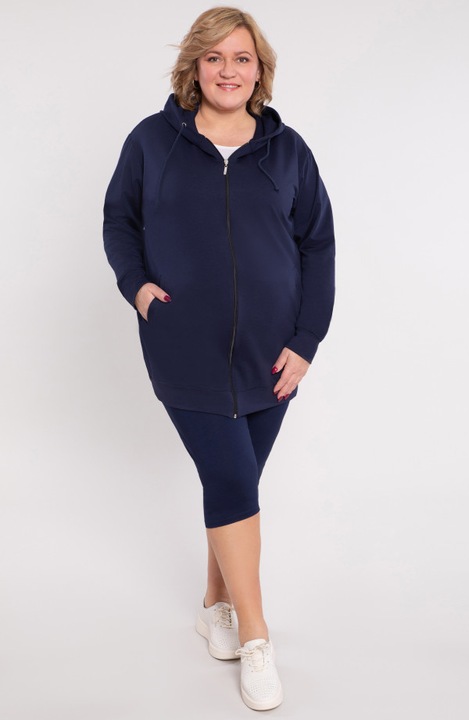 Colanți 3/4 MDR24 bleumarin, talie înaltă, mărimea 52-54, elastic