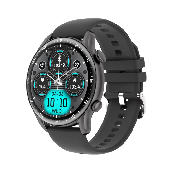 Smartwatch Mxm Wonlex DW13, negru, ecran 1, 43 inci, rezistent la apă IP67