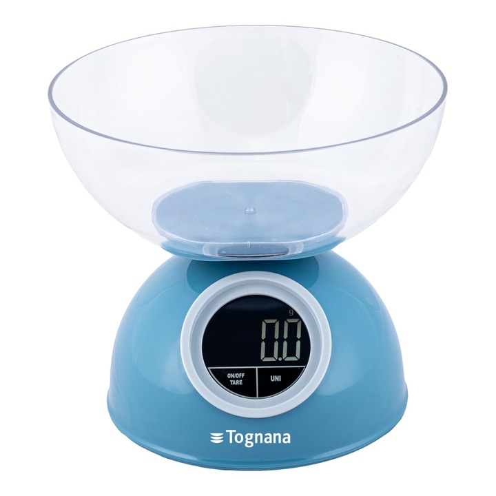 Cântar digital de bucătărie Tognana, 5kg, plastic, 7, 8x7, 52x4, 72cm