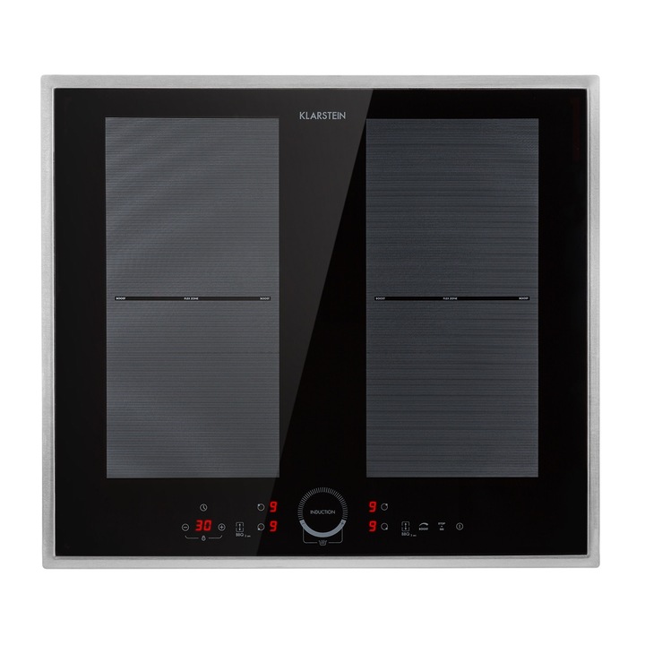 Klarstein Delicatessa 60 Prime indukciós főzőlap, 4 zónás, 7000W, fekete, 59x52cm