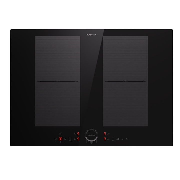 Plită electrică Klarstein Delicatessa 70 Flex, 4 zone, 7000 W, sticlă ceramică, 72x6x52cm