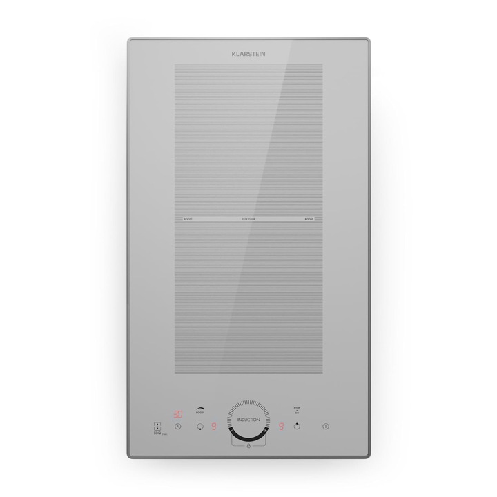 Plită încorporabilă Klarstein Delicatessa Domino Prime, inductie, 2 zone, 3500 W, 28,8x6x52cm