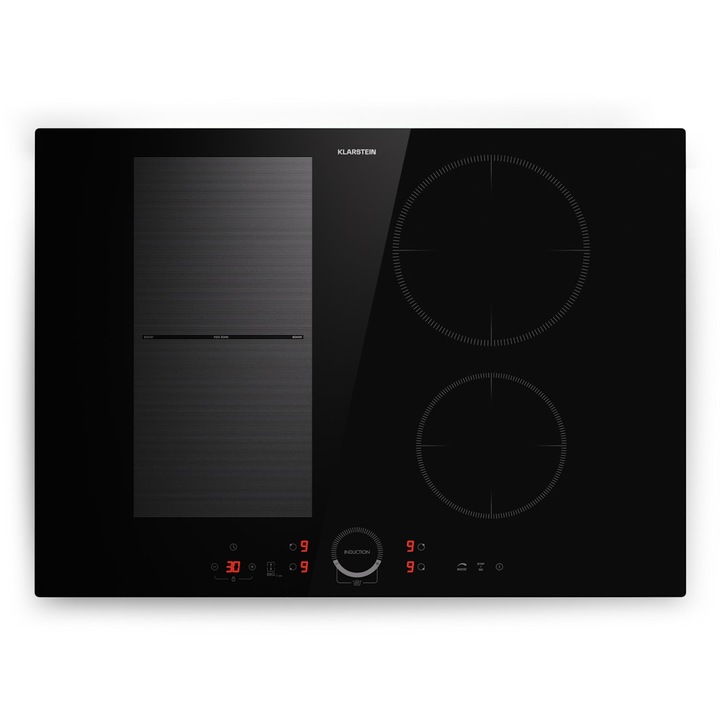 Klarstein Delicatessa 70 Hybrid beépíthető főzőlap, indukciós, 4 zónás, kerámia üveg, 7000 W, 70x52cm
