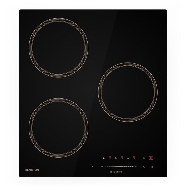 Klarstein, Plita Cu Inductie Victoria, 45 Cm, 6 600 W, 3 Zone De Gatit, Control Glisant, Boost