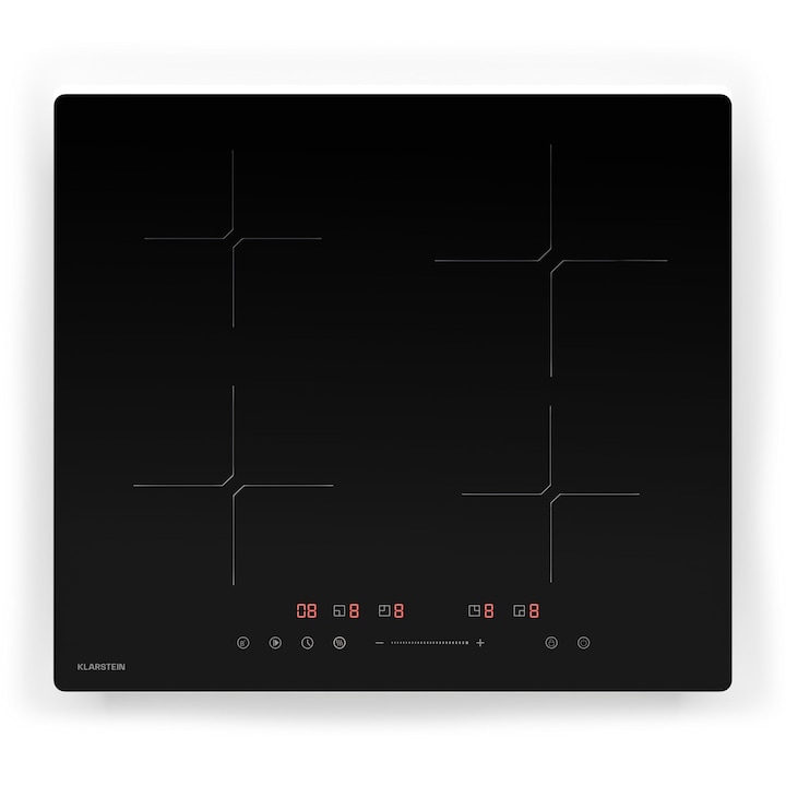 Klarstein PowerGlide elektromos főzőlap, 4 indukciós zóna, 8000 W, vékony kialakítás 60x52x5,5cm